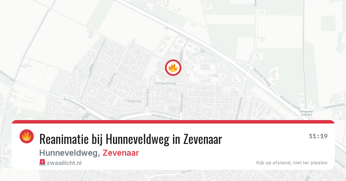 Reanimatie bij Hunneveldweg in Zevenaar — 1 apr 2026
