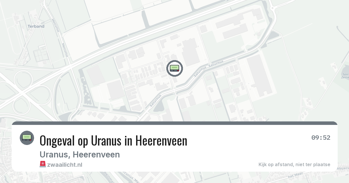 Ongeval op Uranus in Heerenveen — 9 feb 2026