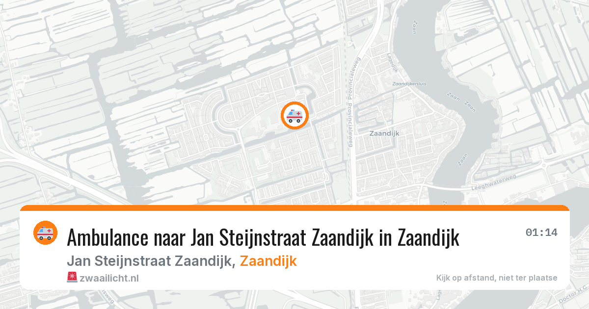 Ambulance naar Jan Steijnstraat Zaandijk in Zaandijk — 27 mrt 2026