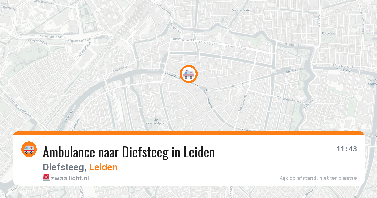 Ambulance naar Diefsteeg in Leiden — 24 mrt 2026