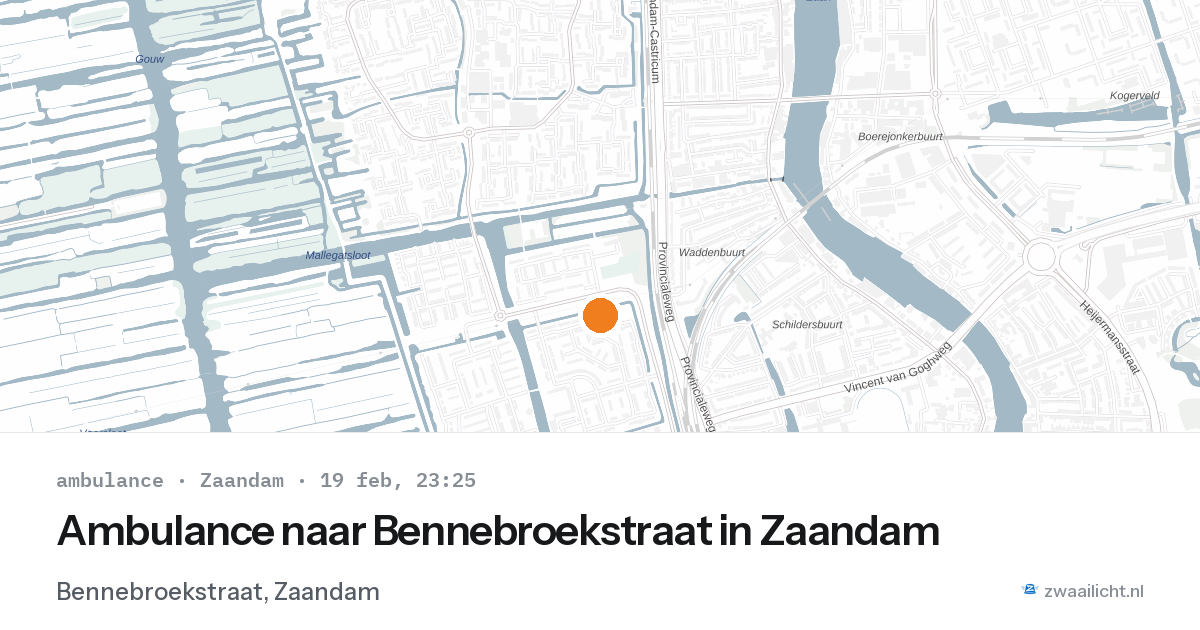 Ambulance naar Bennebroekstraat in Zaandam — 19 feb 2026