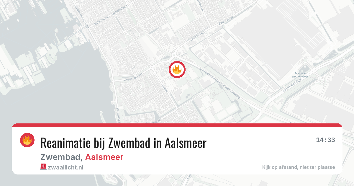 Reanimatie bij Zwembad in Aalsmeer — 16 mrt 2026
