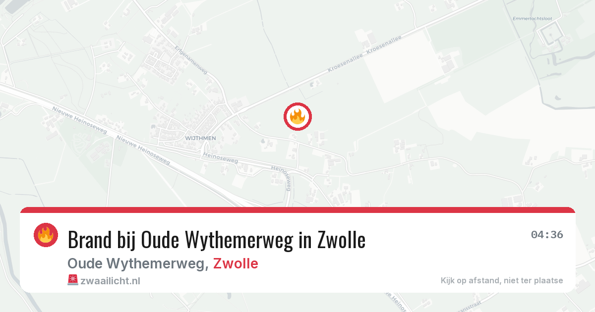 Brand bij Oude Wythemerweg in Zwolle — 7 aug 2026