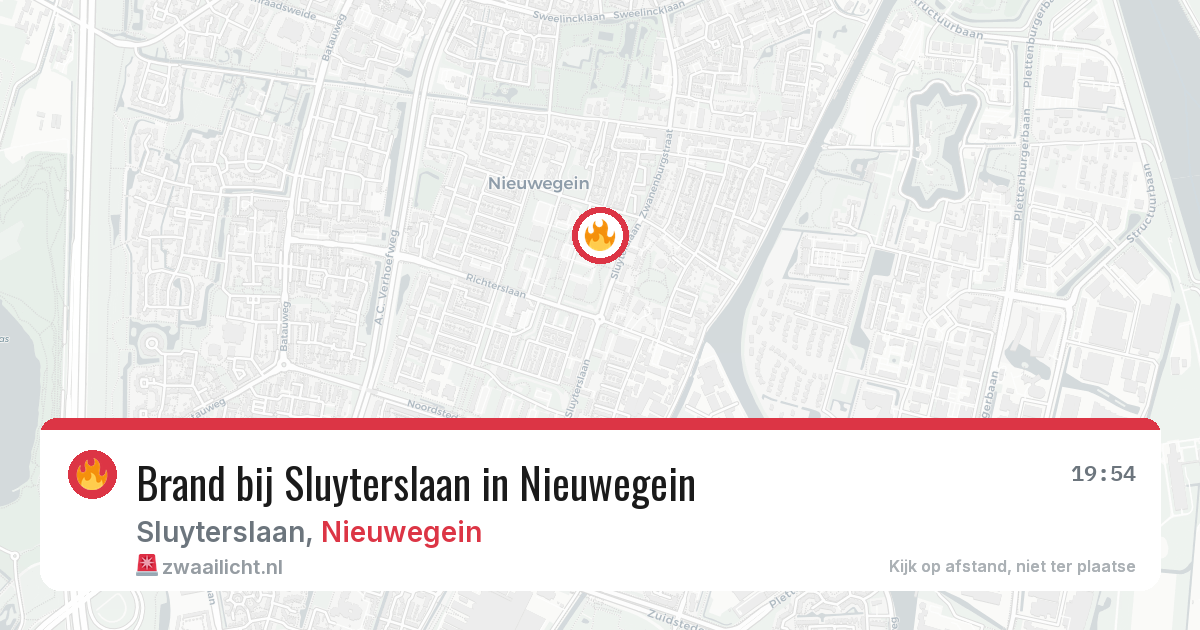 Brand bij Sluyterslaan in Nieuwegein — 31 jul 2026