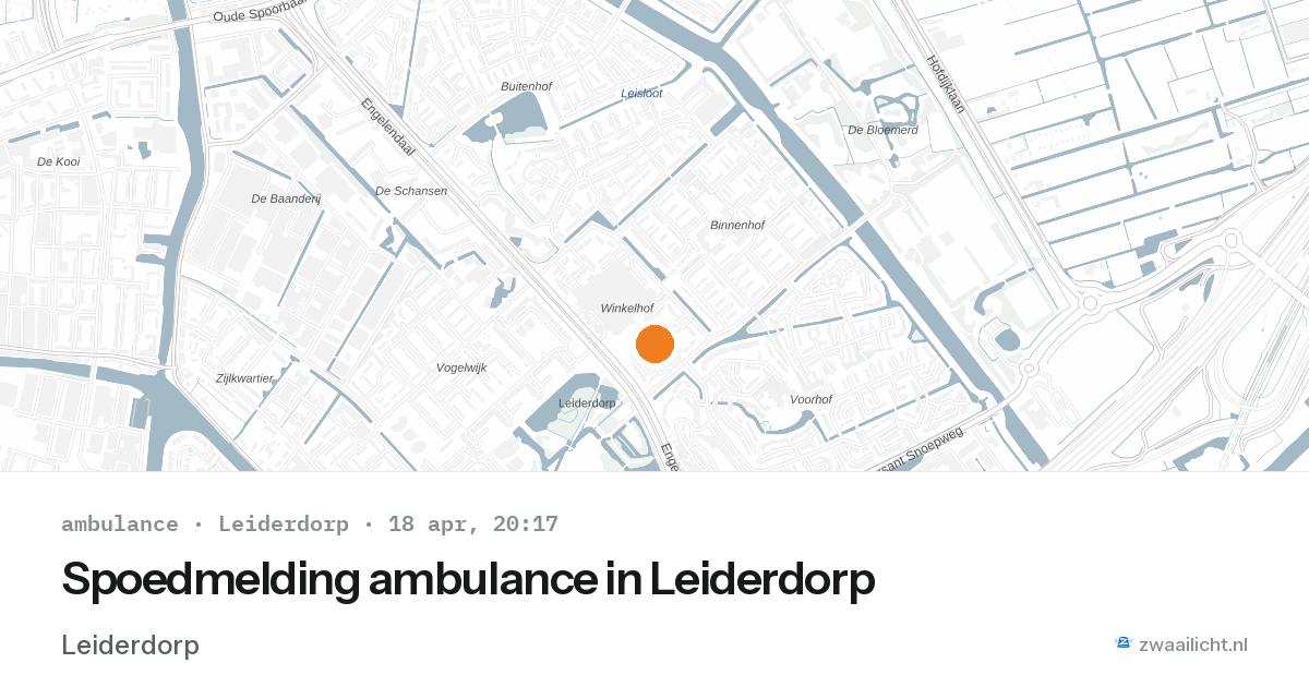 Spoedmelding ambulance in Leiderdorp — 18 apr 2026