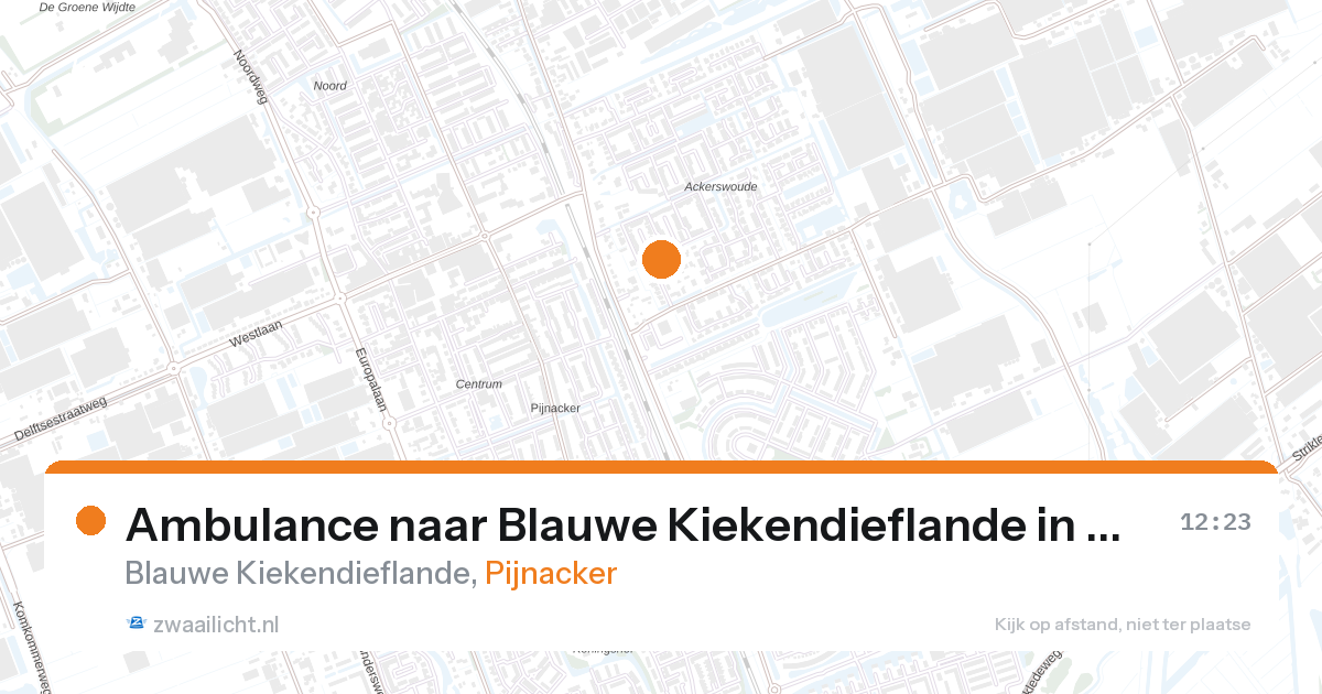 Ambulance naar Blauwe Kiekendieflande in Pijnacker — 4 mrt 2026