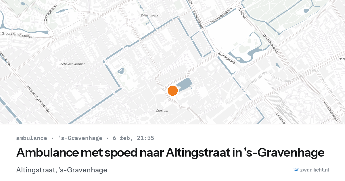 Ambulance met spoed naar Altingstraat in 's-Gravenhage — 6 feb 2026