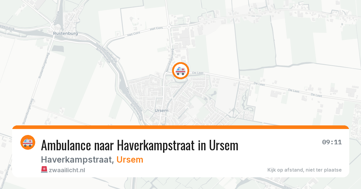 Ambulance naar Haverkampstraat in Ursem — 23 mrt 2026