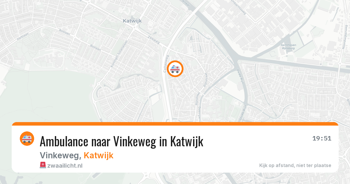 Ambulance naar Vinkeweg in Katwijk — 6 aug 2026