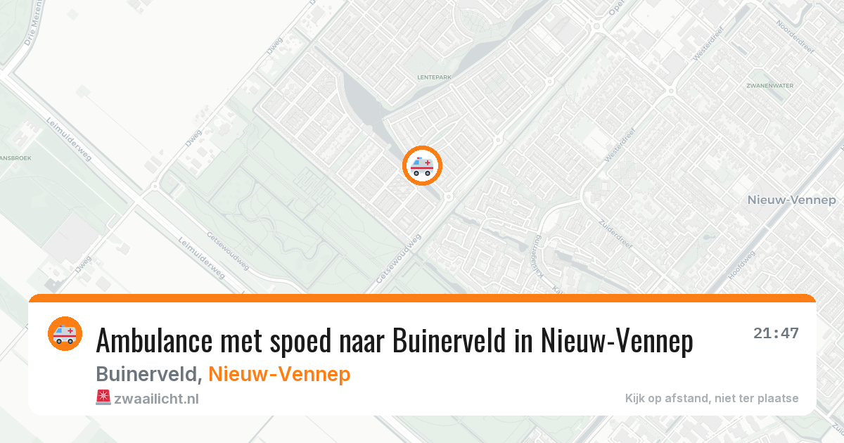 Ambulance met spoed naar Buinerveld in Nieuw-Vennep — 11 apr 2026