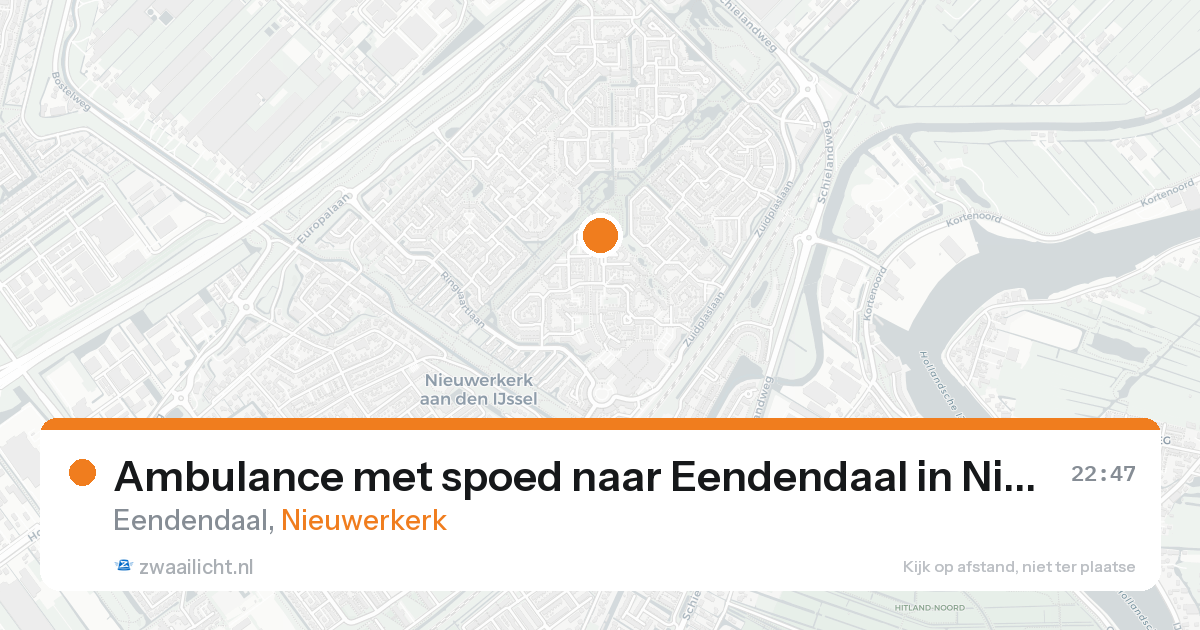 Ambulance met spoed naar Eendendaal in Nieuwerkerk — 17 aug 2026