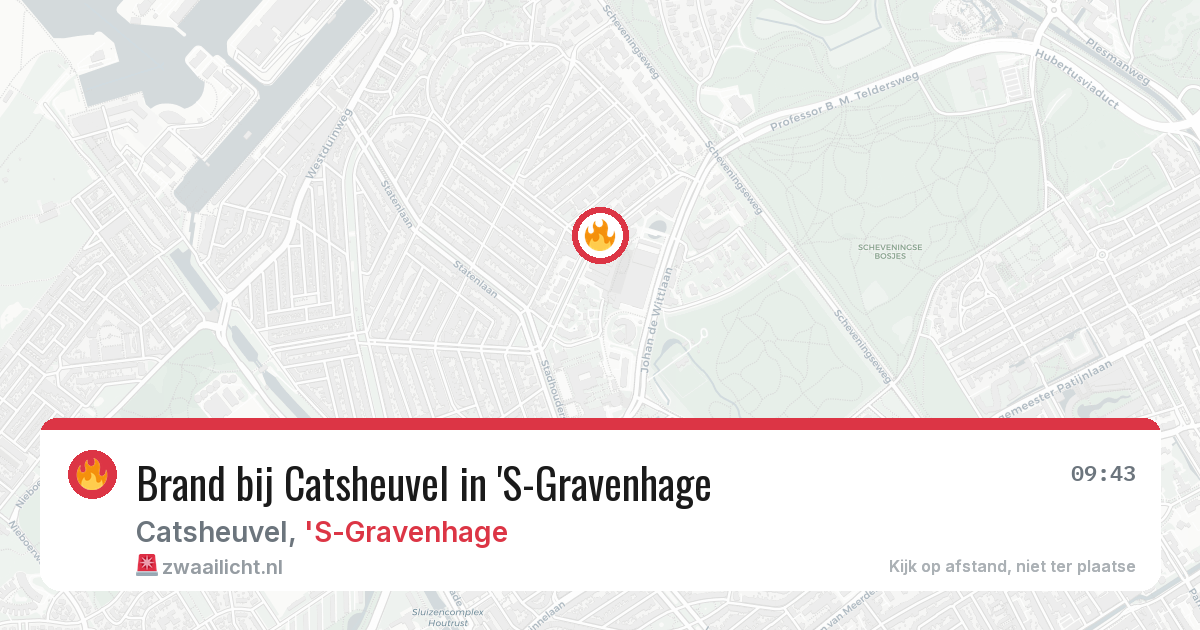 Brand bij Catsheuvel in 'S-Gravenhage — 24 mei 2026