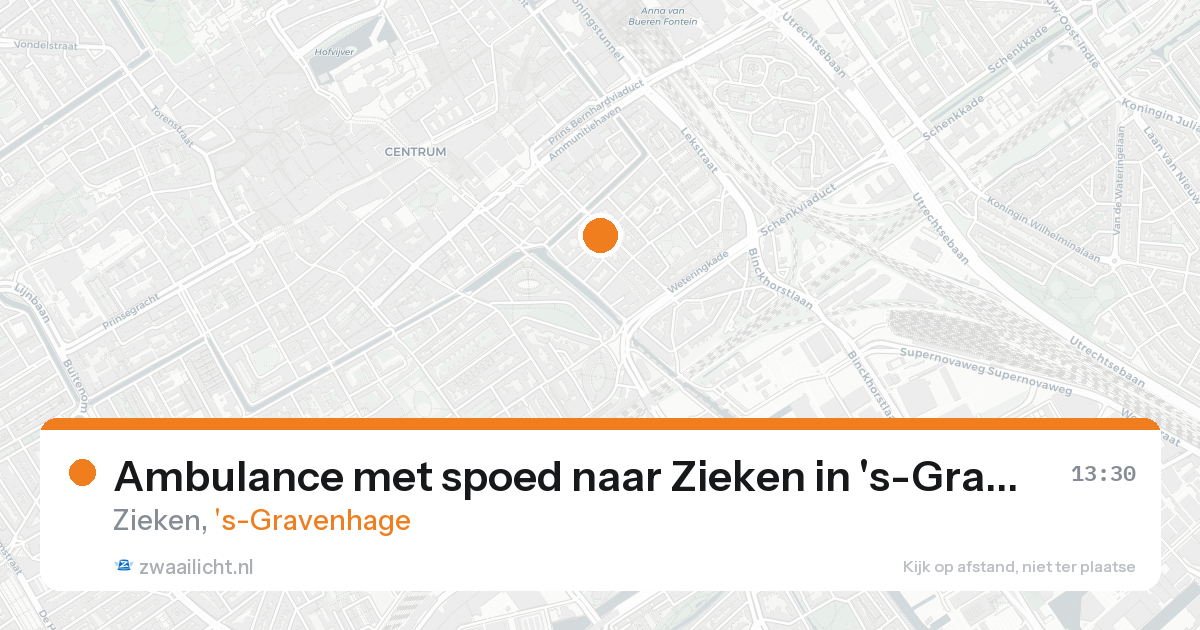 Ambulance met spoed naar Zieken in 's-Gravenhage — 18 jul 2026