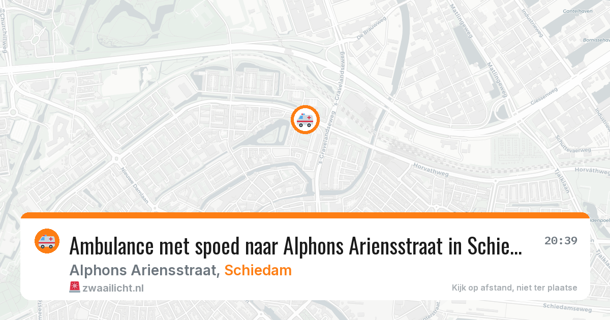 Ambulance met spoed naar Alphons Ariensstraat in Schiedam — 31 mrt 2026