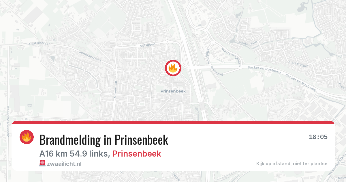 Brandmelding in Prinsenbeek — 6 jul 2026