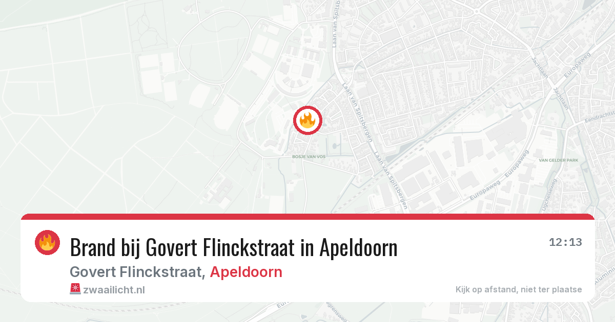 Brand bij Govert Flinckstraat in Apeldoorn — 25 jul 2026