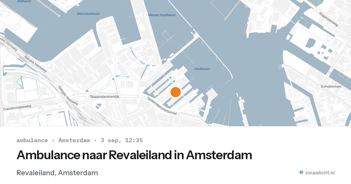Ambulance naar Revaleiland in Amsterdam — 3 sep 2026
