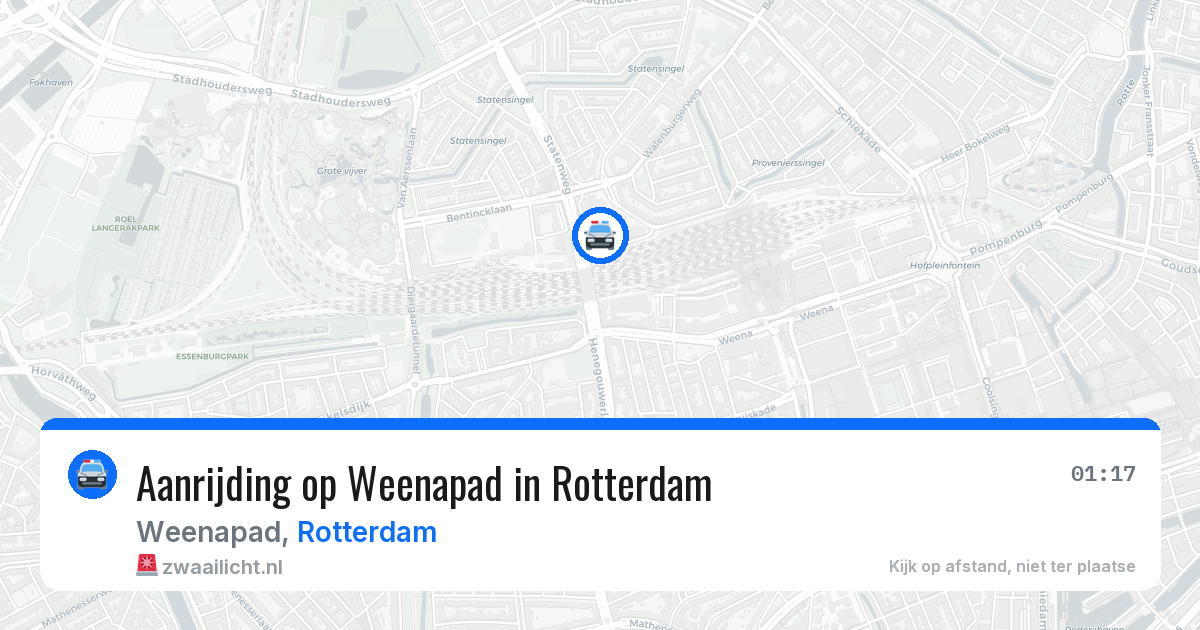 Aanrijding op Weenapad in Rotterdam — 4 apr 2026