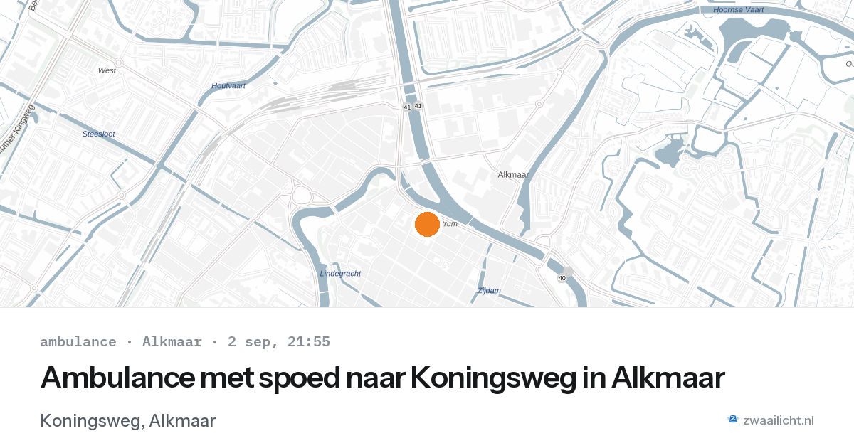 Ambulance met spoed naar Koningsweg in Alkmaar — 2 sep 2026