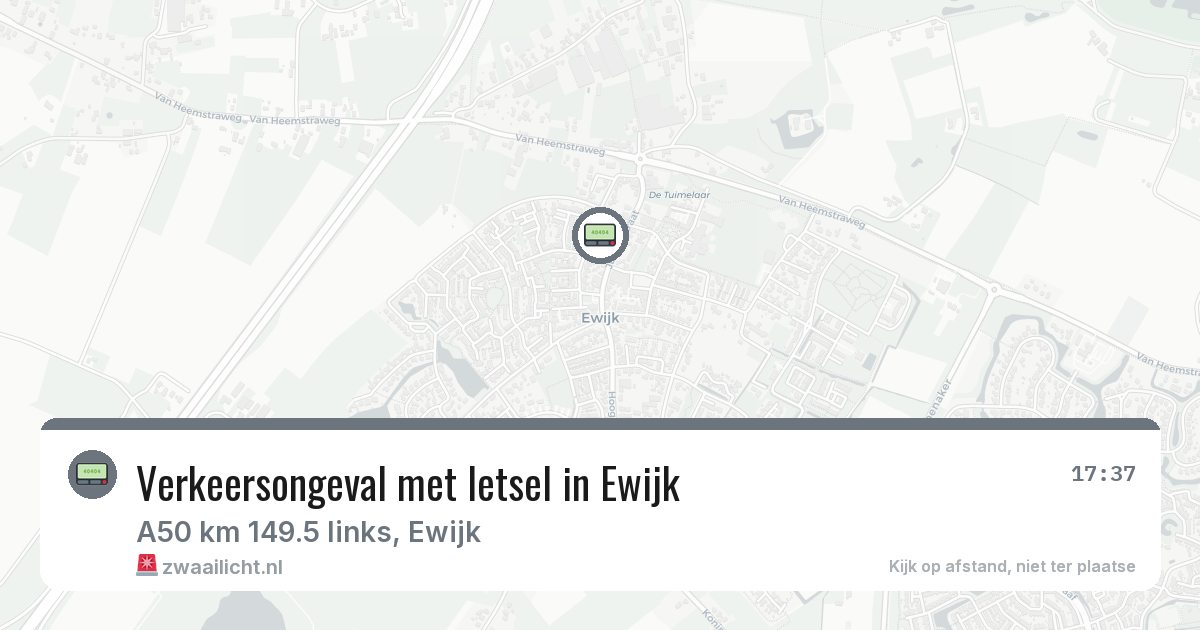 Verkeersongeval met letsel in Ewijk — 12 jun 2026