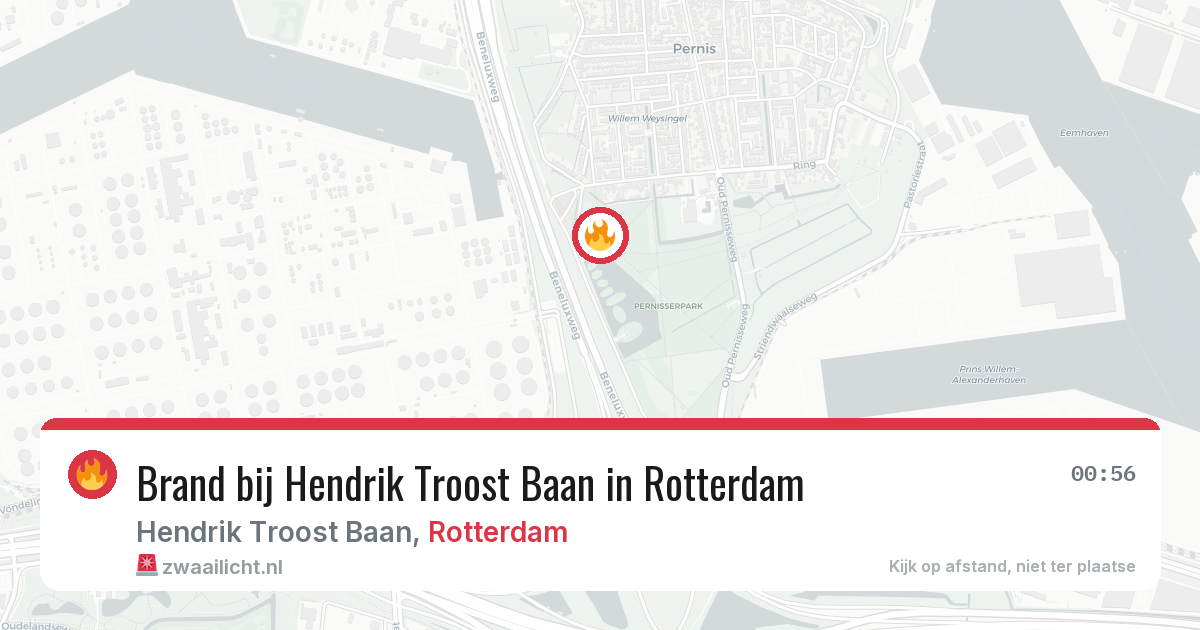 Brand bij Hendrik Troost Baan in Rotterdam — 30 mrt 2026