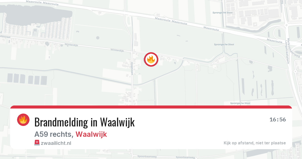 Brandmelding in Waalwijk — 22 jun 2026