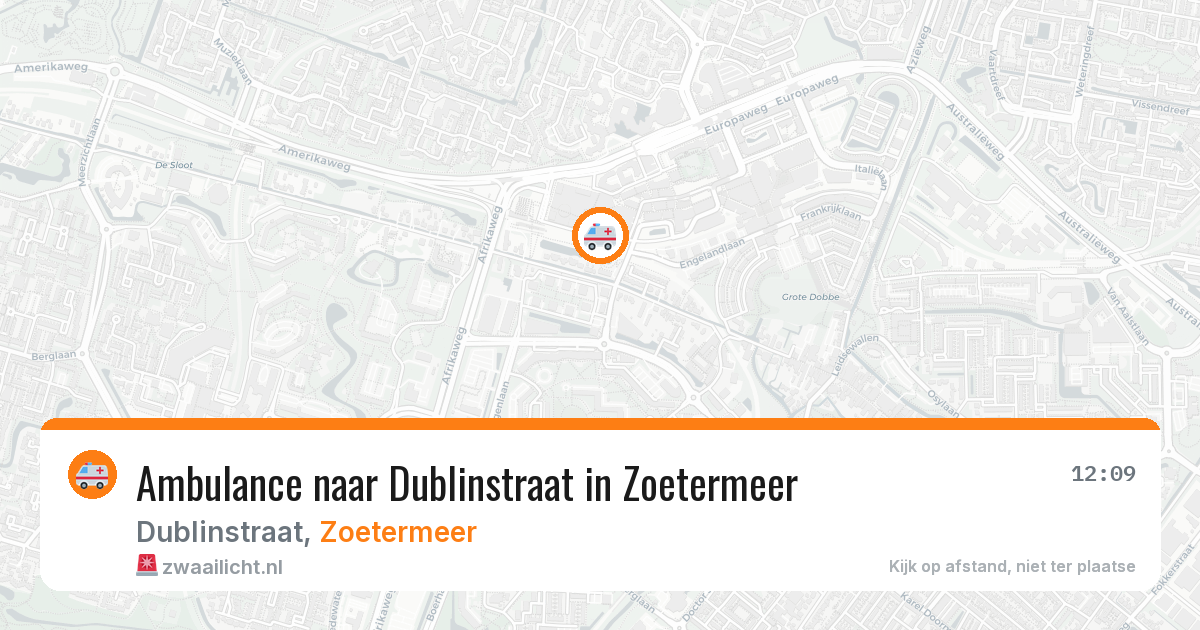 Ambulance naar Dublinstraat in Zoetermeer — 5 jun 2026