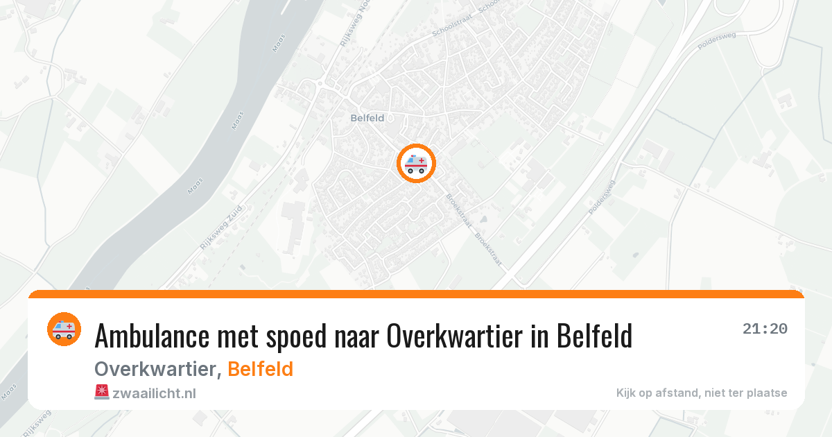 Ambulance met spoed naar Overkwartier in Belfeld — 19 jul 2026