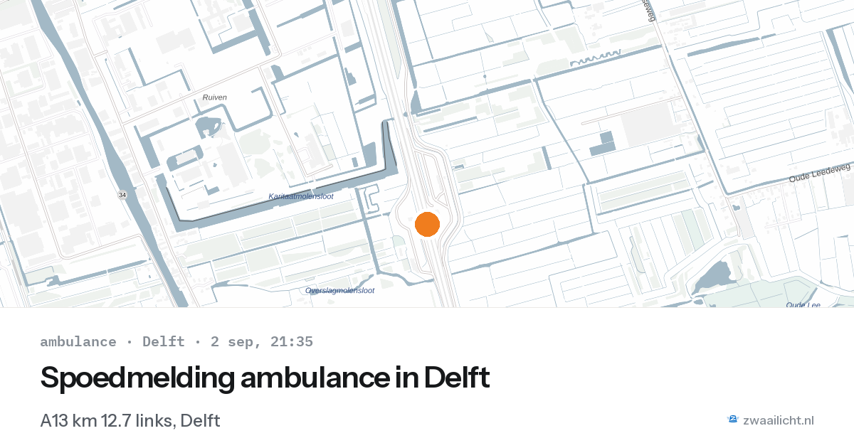 Spoedmelding ambulance in Delft — 2 sep 2026