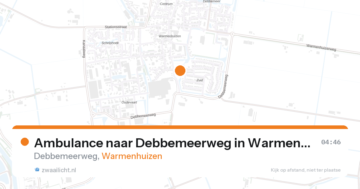 Ambulance naar Debbemeerweg in Warmenhuizen — 22 aug 2026