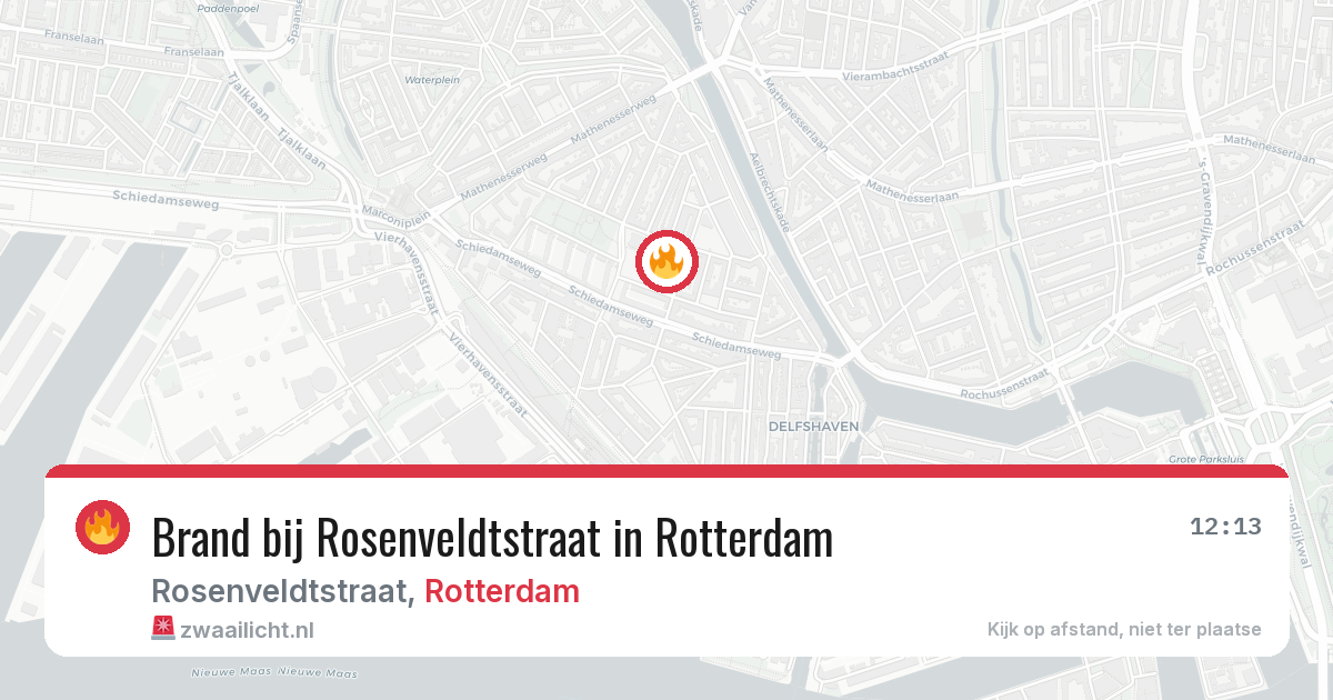 Brand bij Rosenveldtstraat in Rotterdam — 21 mrt 2026