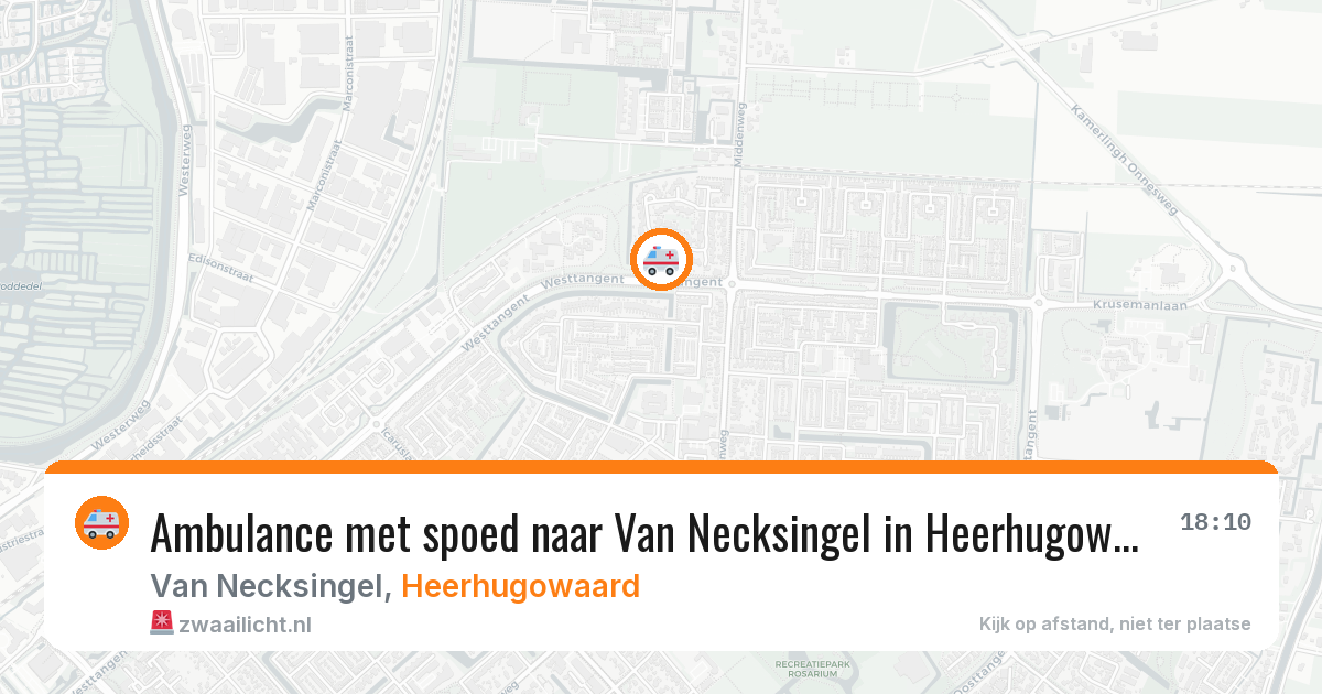 Ambulance met spoed naar Van Necksingel in Heerhugowaard — 26 jan 2026