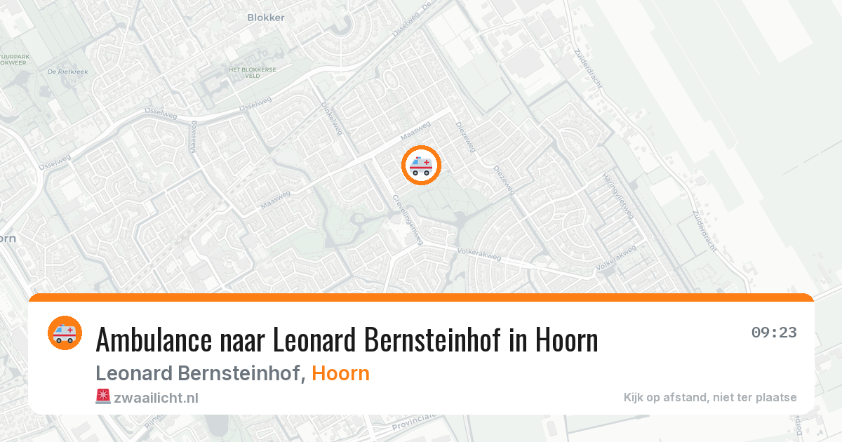 Ambulance naar Leonard Bernsteinhof in Hoorn — 27 jul 2026