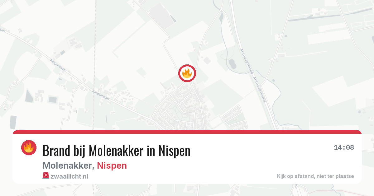 Brand bij Molenakker in Nispen — 24 feb 2026