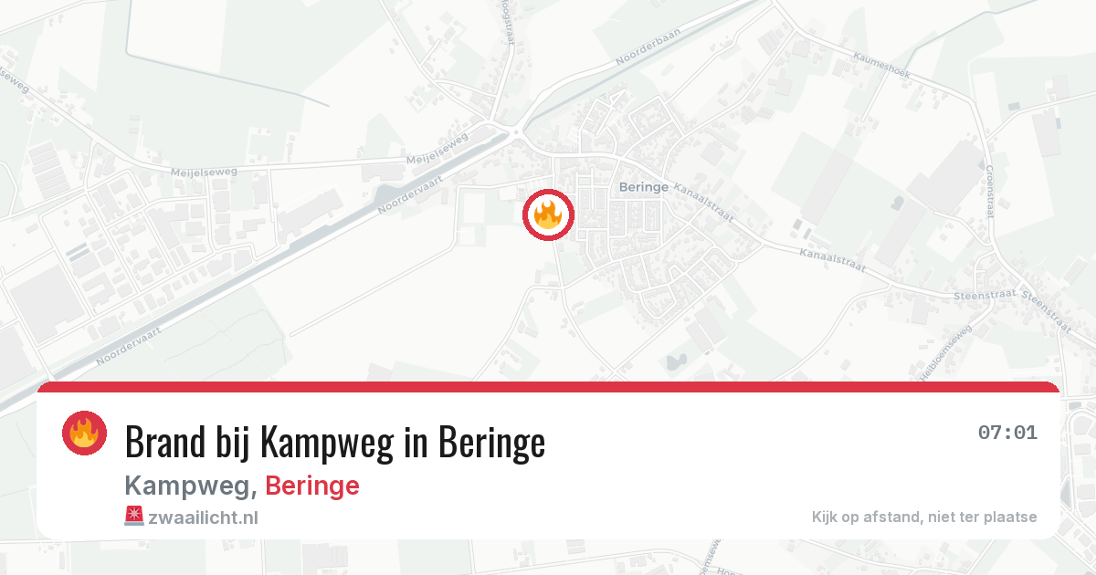 Brand bij Kampweg in Beringe — 7 apr 2026