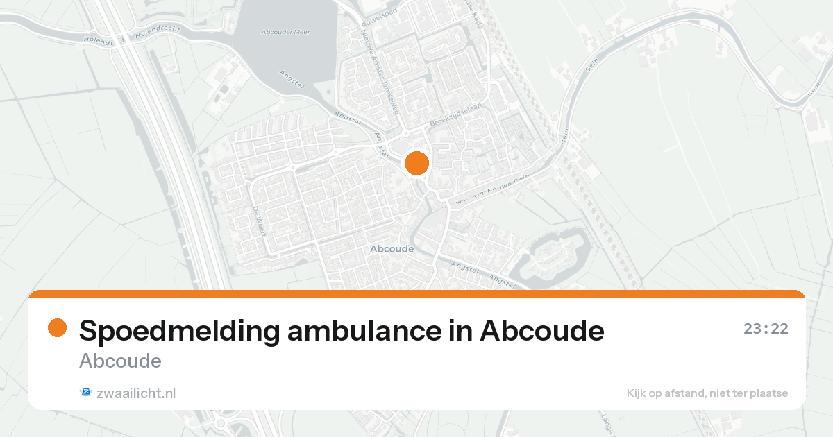 Spoedmelding ambulance in Abcoude — 14 aug 2026