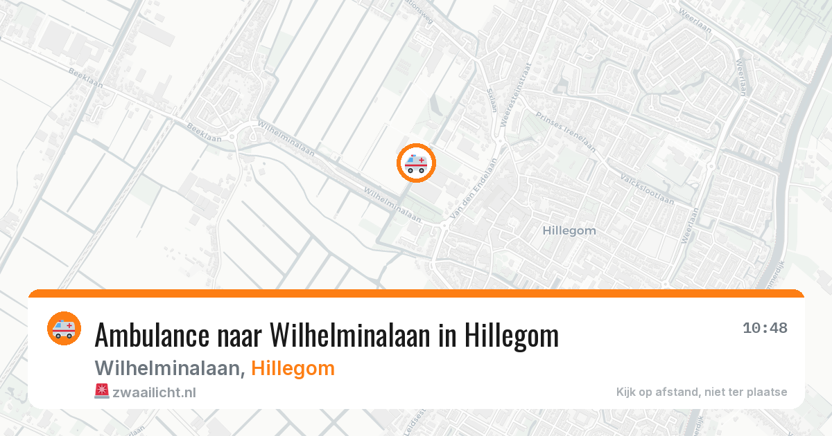Ambulance naar Wilhelminalaan in Hillegom — 4 jun 2026