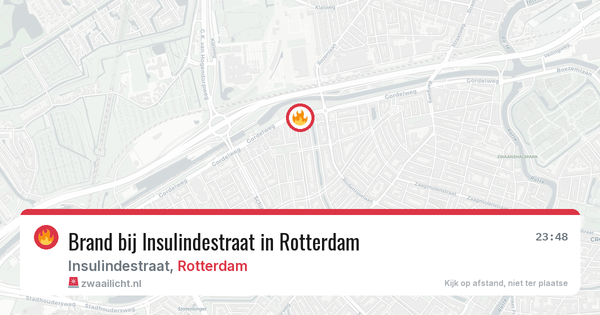 Brand bij Insulindestraat in Rotterdam — 24 jul 2026