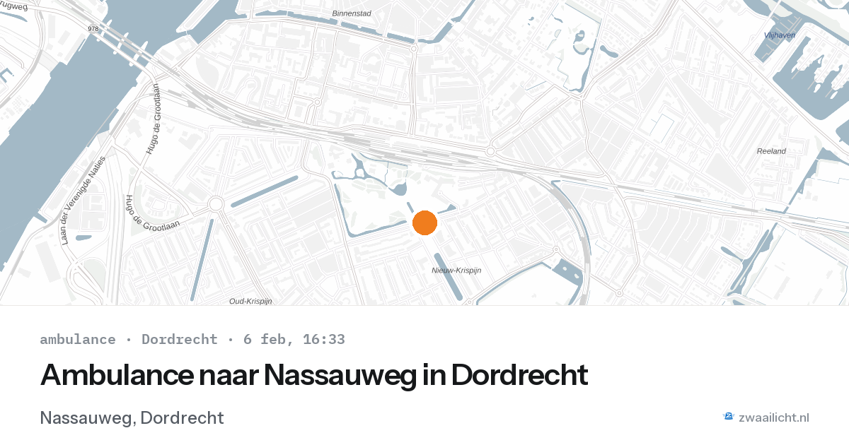 Ambulance naar Nassauweg in Dordrecht — 6 feb 2026