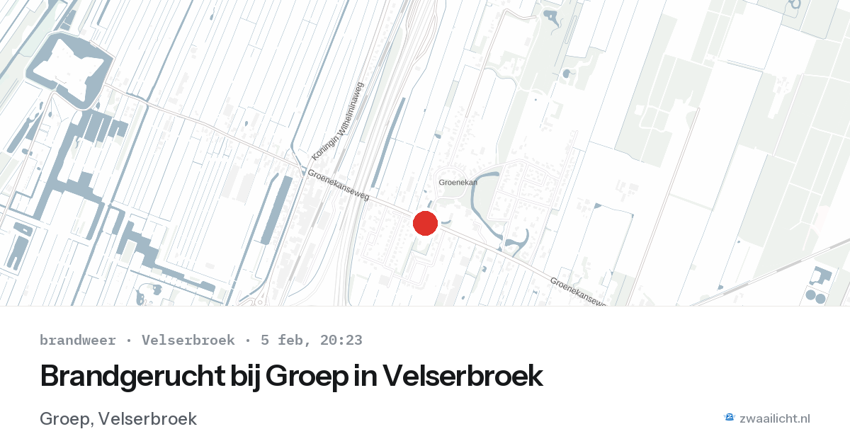 Brandgerucht bij Groep in Velserbroek — 5 feb 2026