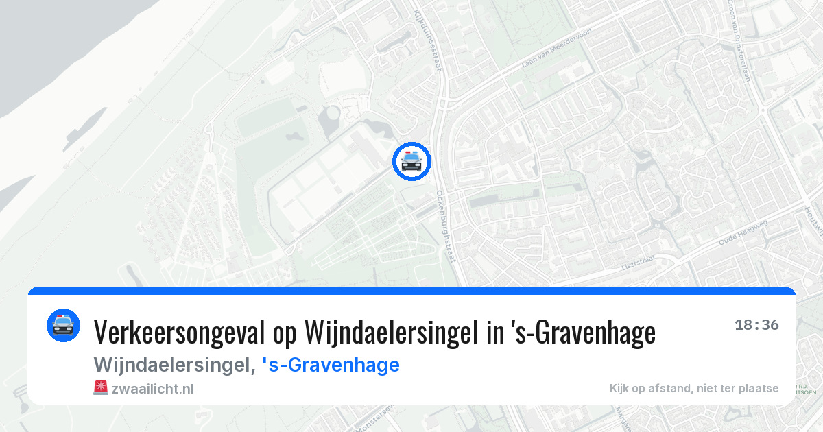 Verkeersongeval op Wijndaelersingel in 's-Gravenhage — 14 jun 2026
