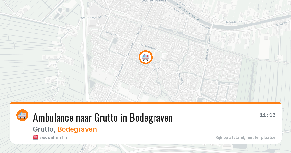 Ambulance naar Grutto in Bodegraven — 7 aug 2026