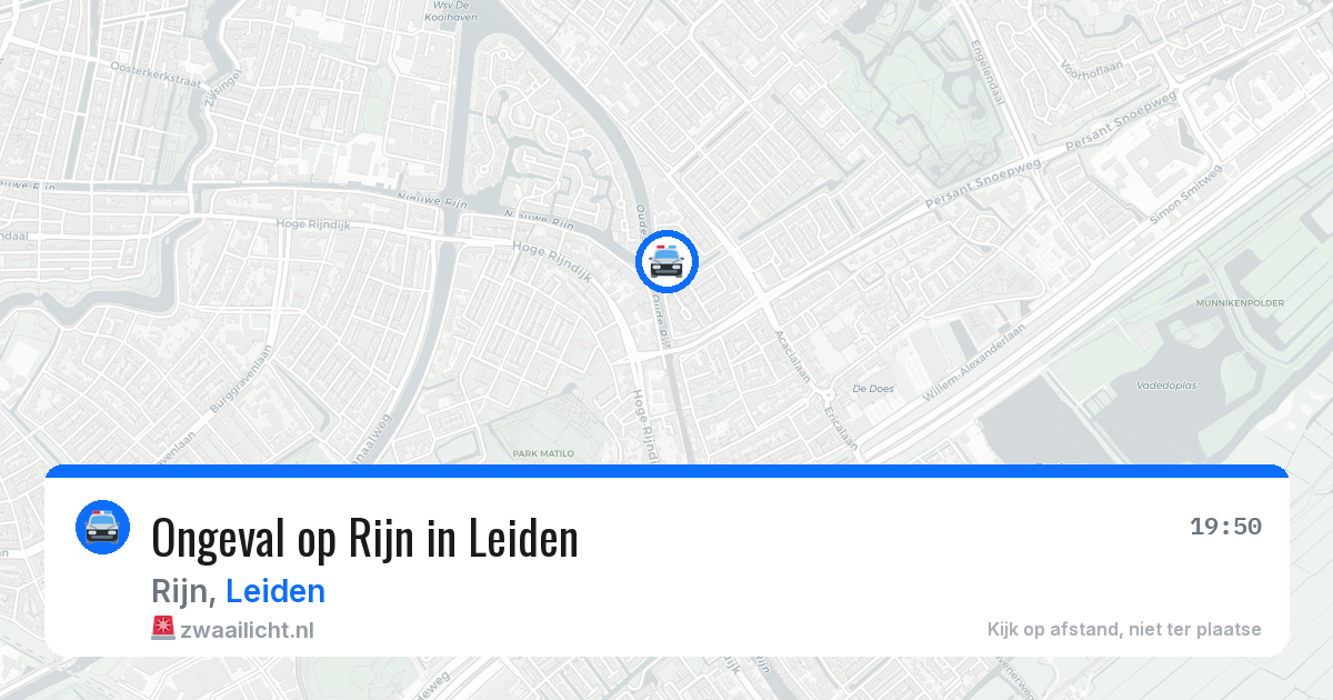 Ongeval op Rijn in Leiden — 2 jul 2026
