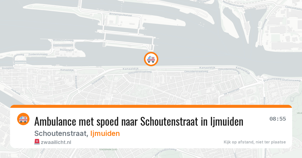 Ambulance met spoed naar Schoutenstraat in Ijmuiden — 10 apr 2026