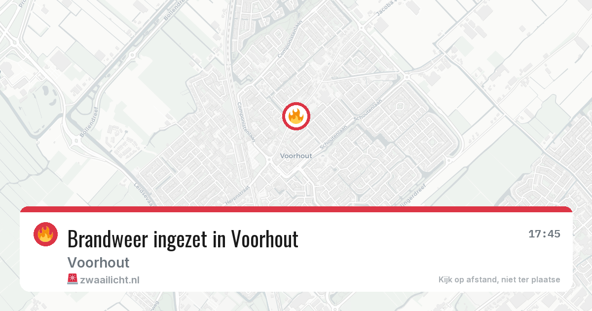 Brandweer ingezet in Voorhout — 4 jun 2026 | 🚨 Zwaailicht.nl