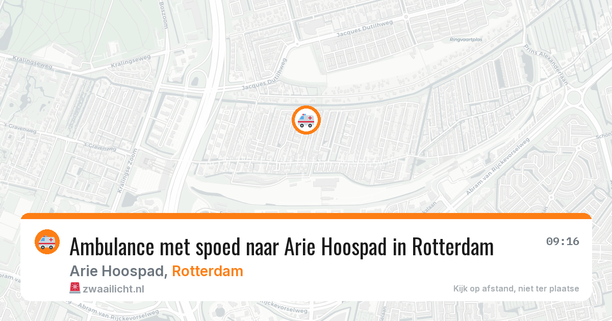 Ambulance met spoed naar Arie Hoospad in Rotterdam — 3 mei 2026