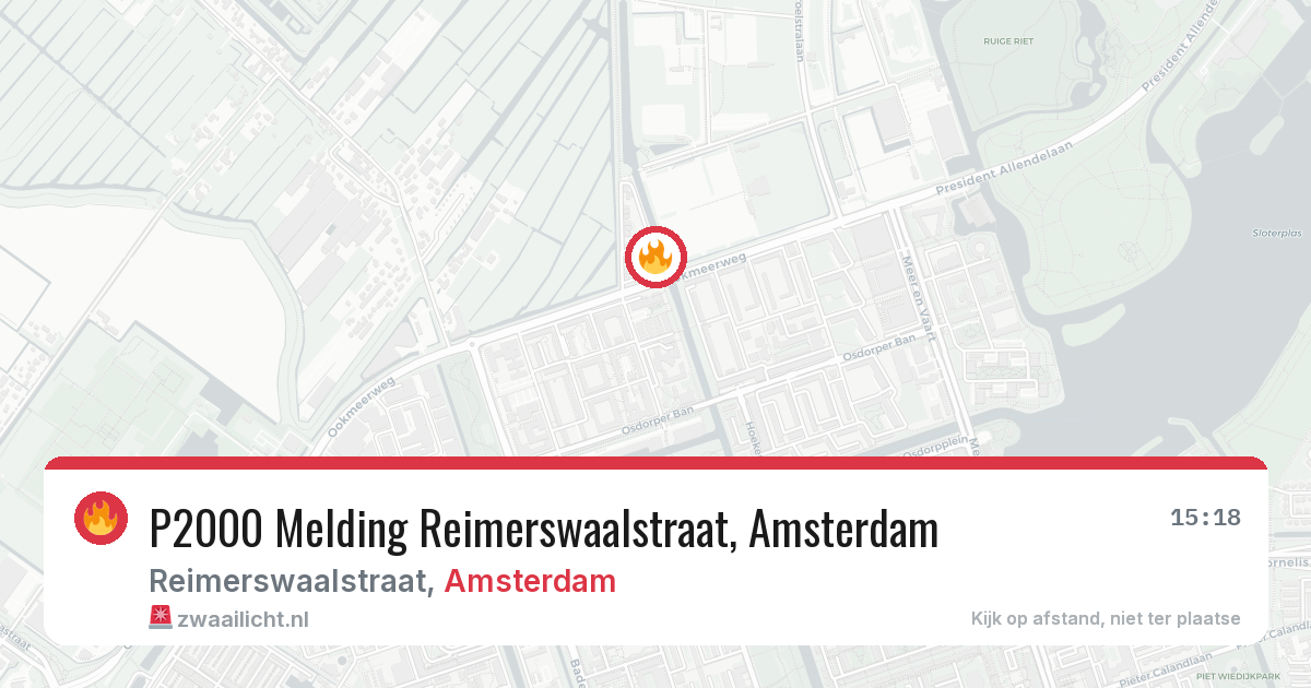 P2000 Melding Reimerswaalstraat, Amsterdam — 8 feb 2026