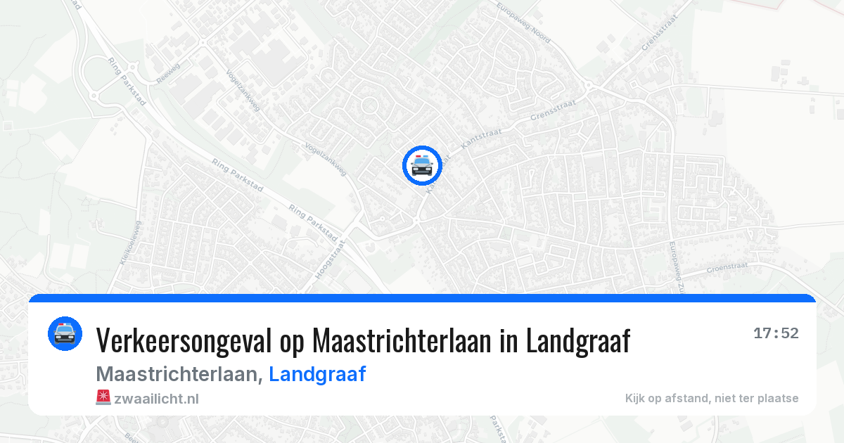 Verkeersongeval op Maastrichterlaan in Landgraaf — 9 aug 2026