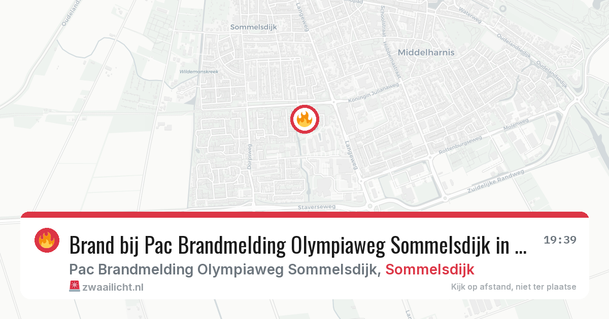 Brand bij Pac Brandmelding Olympiaweg Sommelsdijk in Sommelsdijk — 12 apr 2026