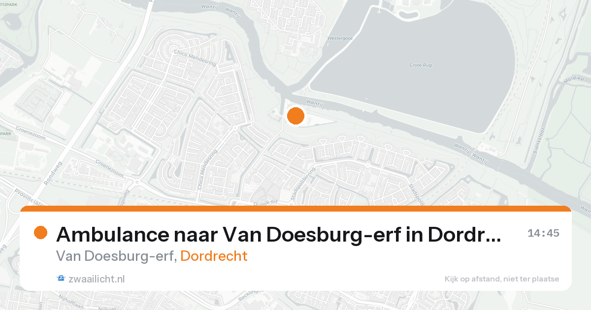 Ambulance naar Van Doesburg-erf in Dordrecht — 20 aug 2026